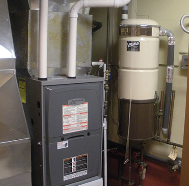 Furnace and Air Conditioning System A picture of a Furnace and Air Conditioning System