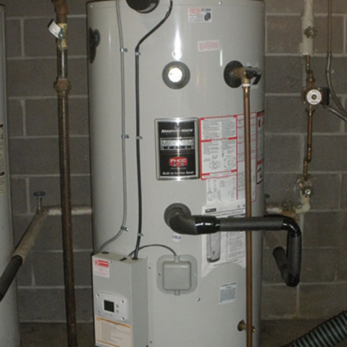 A picture of a newly installed Water Heater
