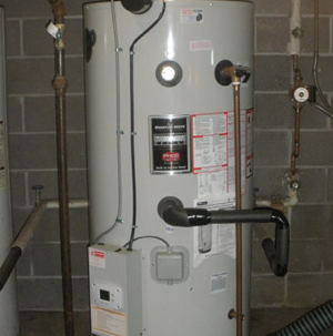 A picture of a newly installed Water Heater